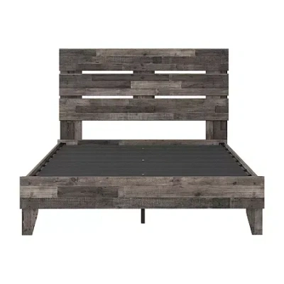 Signature Design By Ashley Neilsville Panel Platform Bed In Gray