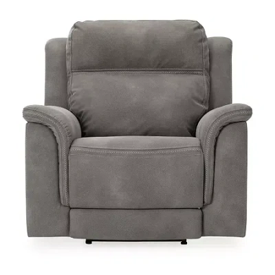 Signature Design By Ashley Next-gen Durapella Dual Power Pad Arm Recliner In Gray