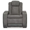 Signature Design By Ashley Next-gen Durapella Dual Power Track Arm Recliner In Gray