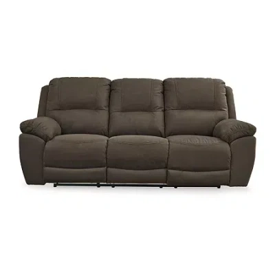 Signature Design By Ashley Next-gen Gaucho Pad-arm Reclining Sofa In Brown