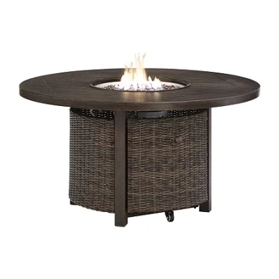 Signature Design By Ashley Paradise Trail Weather Resistant Fire Pit In Brown