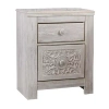 Signature Design By Ashley Paxberry 25" 2 Drawer Charging Nightstand In White