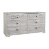 Signature Design By Ashley Paxberry White Aged Pine 6-drawer Dresser In White