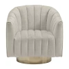 Signature Design By Ashley Penzlin Swivel Barrel Chair In Sand