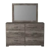 Signature Design By Ashley Ralinski Dresser And Mirror In Gray