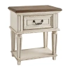 Signature Design By Ashley Realyn 24" 1 Drawer Nightstand In Chipped White In White