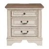 Signature Design By Ashley Realyn 3-drawer Nightstand In Chipped White In White