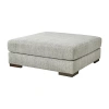 Signature Design By Ashley Regent Park Cushioned Upholstered Ottoman In Gray