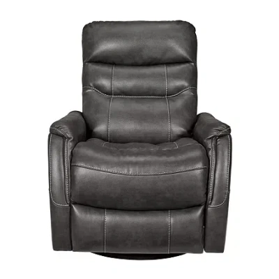 Signature Design By Ashley Riptyme Swivel Pad-arm Recliner In Gray