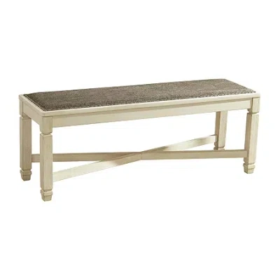 Signature Design By Ashley Roanoke Dining Bench In White