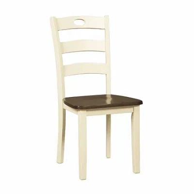 Signature Design By Ashley Set Of 2 Milford Dining Side Chairs In White