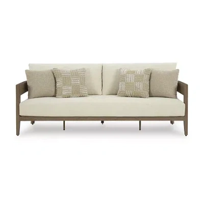 Signature Design By Ashley Severn Outdoor Sofa With Cushion In Brown