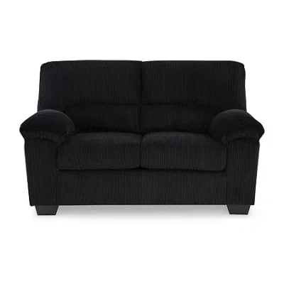 Signature Design By Ashley Simplejoy Loveseat In Black
