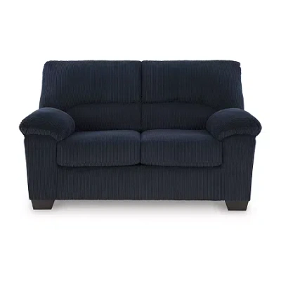 Signature Design By Ashley Simplejoy Loveseat In Blue