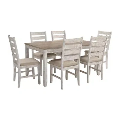 Signature Design By Ashley Skempton 7-piece Dining Table And Chairs Set In Multi