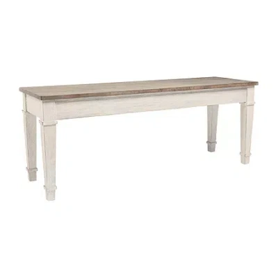 Signature Design By Ashley Skempton Dining Room Collection Bench In White