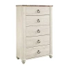 Signature Design By Ashley Smithfield Five Drawer Chest In Multi