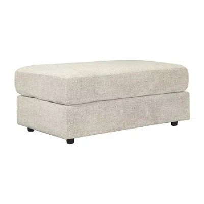 Signature Design By Ashley Soletren Upholstered Ottoman In Sand