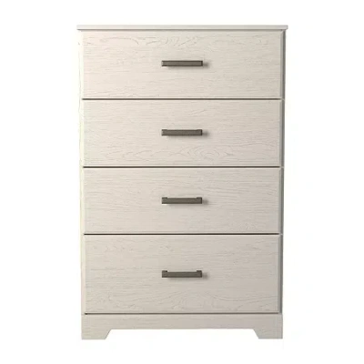 Signature Design By Ashley Stelsie 4 Drawer Chest In White
