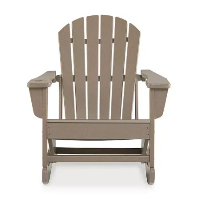Signature Design By Ashley Sundown Treasure Outdoor Rocking Chair In Brown