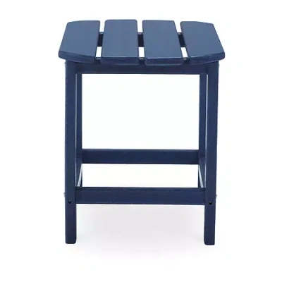 Signature Design By Ashley Sundown Treasure Weather Resistant Side Table In Blue
