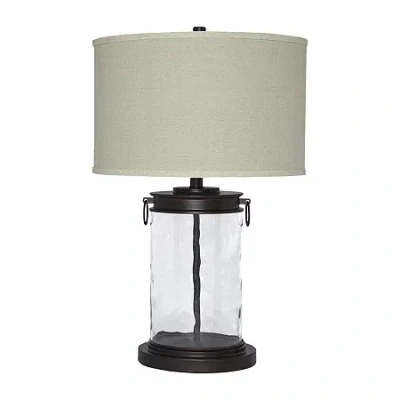 Signature Design By Ashley Tailynn Glass Table Lamp In Brown