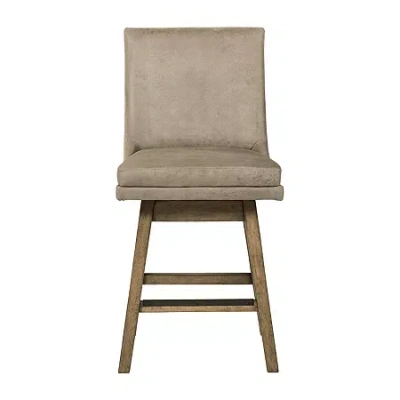 Signature Design By Ashley Tallenger 2-pc. Counter Height Upholstered Swivel Bar Stool In Sand