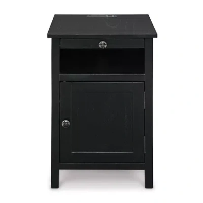 Signature Design By Ashley Treytown Chairside Table In Black