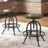 Signature Design By Ashley Valebeck Counter Height Bar Stool-set Of 2 In Brown