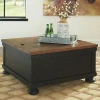 Signature Design By Ashley Valebeck Lift-top Coffee Table In Black