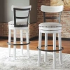 Signature Design By Ashley Valebeck Swivel Bar Stool In White