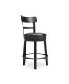 Signature Design By Ashley Valebeck Upholstery Swivel Barstool In Black