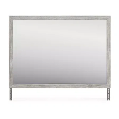 Signature Design By Ashley Vessalli 42" Bedroom Dresser Mirror In Light Gray