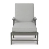 Signature Design By Ashley Visola Patio Lounge Chair In Gray