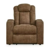 Signature Design By Ashley Wolfridge Dual Power Recliner In Brown