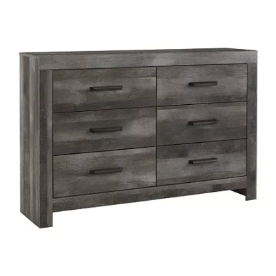 Signature Design By Ashley Wymer Collection 6-drawer Dresser In Gray
