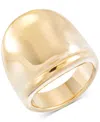 Signature Gold Polished Concave Wide Ring In 14k Gold Over Resin, Exclusively At Macy's In Gold Plated