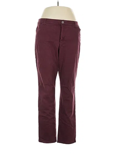 Pre-owned Signature Jeans In Burgundy