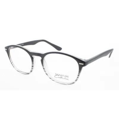 Signature Ladies Grey Rectangular Eyeglass Frames S7014grey49 In Gray