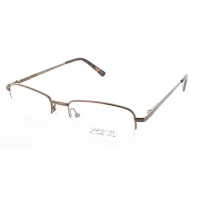 Signature Men's Brown Rectangular Eyeglass Frames 1085brown50