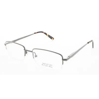 Signature Men's Grey Rectangular Eyeglass Frames 1129gunmetal54