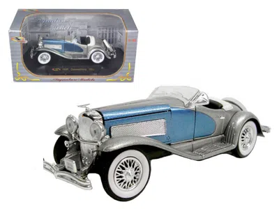 Signature Models 1935 Duesenberg Ssj Convertible Blue And Silver 1/32 Diecast Model Car By