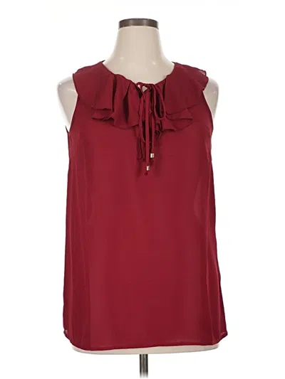 Pre-owned Signature Sleeveless Blouse In Burgundy