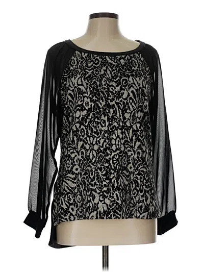 Pre-owned Signature Studio 3/4 Sleeve Blouse In Black