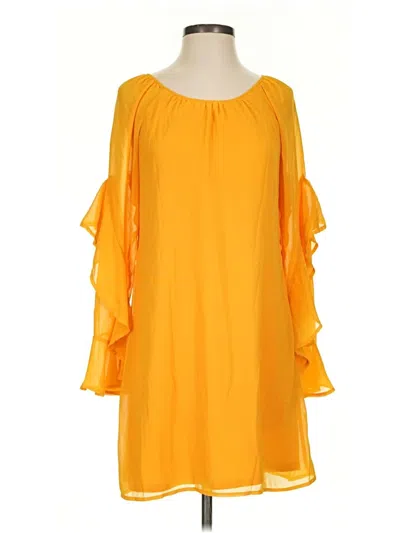 Pre-owned Signature Studio 3/4 Sleeve Blouse In Yellow