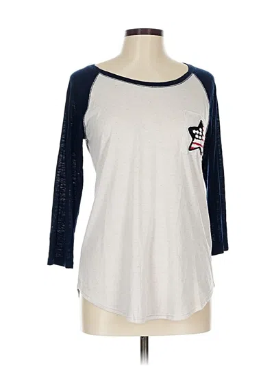 Pre-owned Signature Studio 3/4 Sleeve T-shirt In Silver