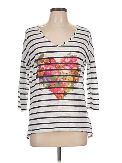 Pre-owned Signature Studio 3/4 Sleeve T-shirt In White