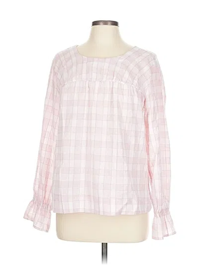 Pre-owned Signature Studio Long Sleeve Blouse In Pink