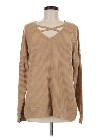 Pre-owned Signature Studio Pullover Sweater In Tan