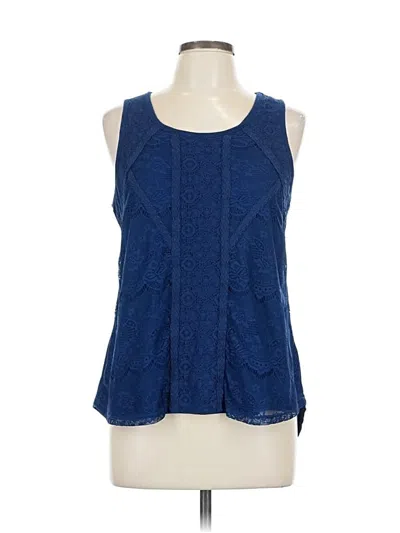 Pre-owned Signature Studio Sleeveless Blouse In Blue